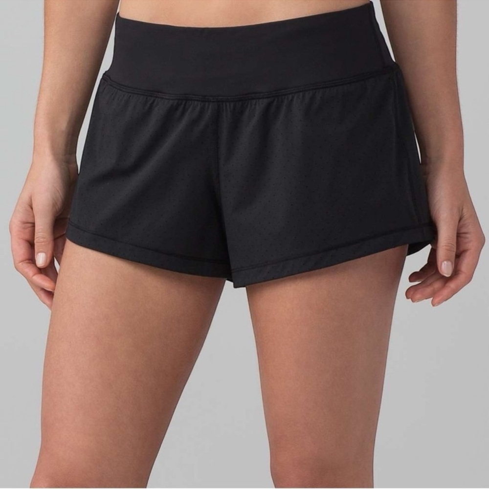 Lululemon Final Lap Black Athletic Short Size 6